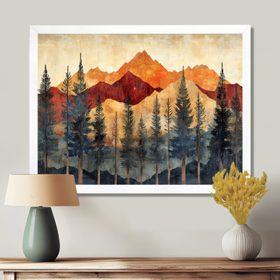 Geron, montagnes d'automne dans la canopée II - montagnes, art mural