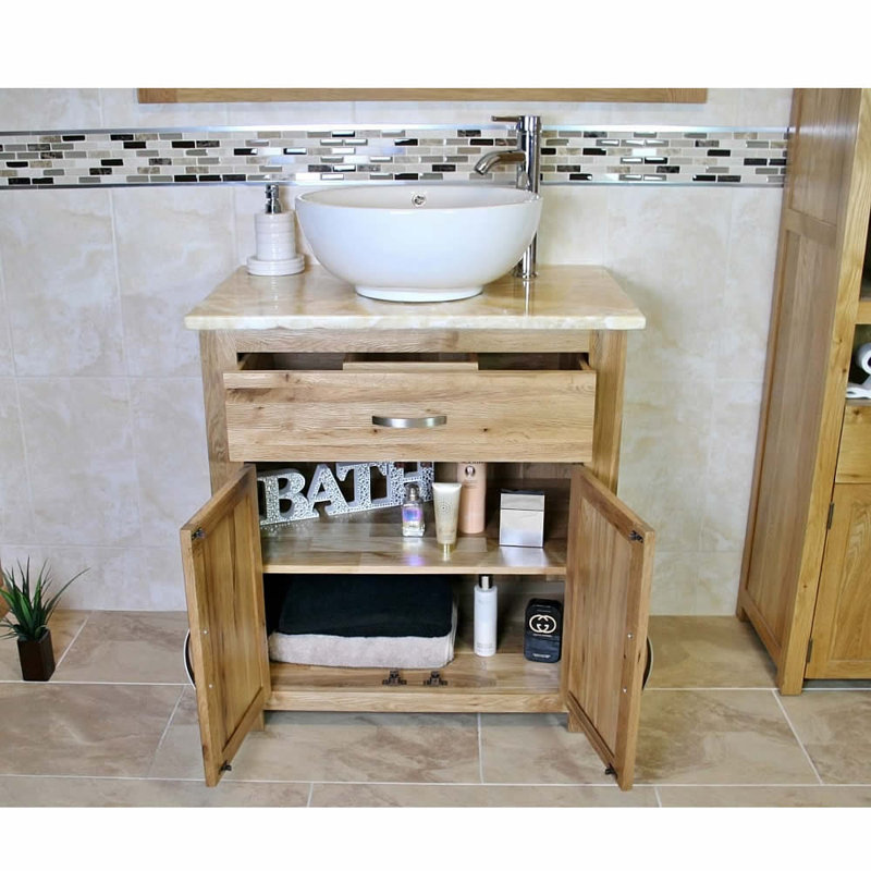 Defazio 750 mm Freestanding Single Vanity with Vessel Ceramic Basin