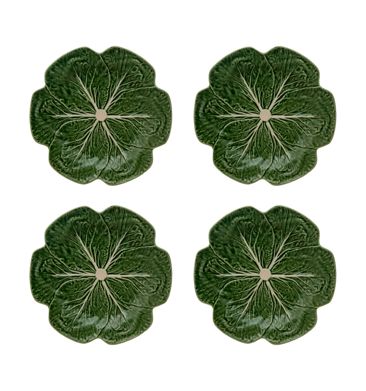 Cabbage Earthenware Scalloped Dinnerware Set