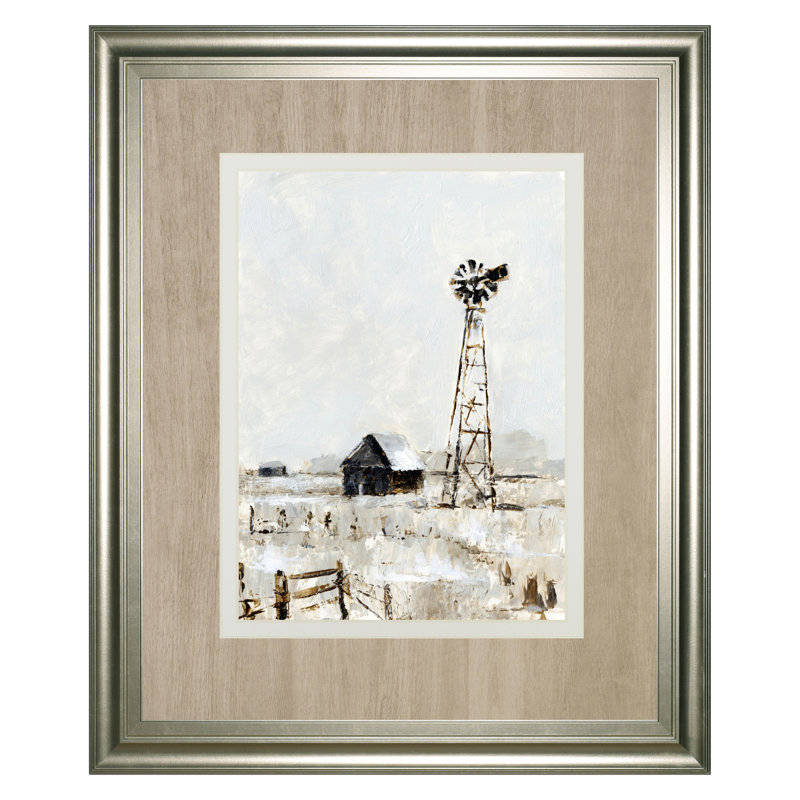 Rustic Prairie II Wall Art - 34" x 40" - Silver Frame