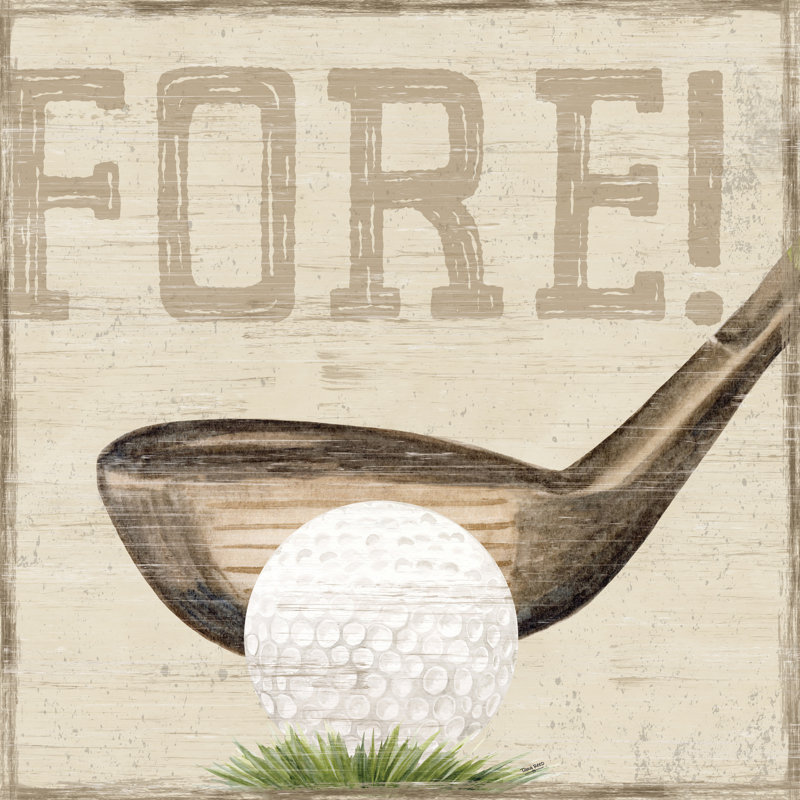 Agler Golf Days V - Fore! Sur toile par Tara Reed, H 12 po x l 12 po x P 1,25 po