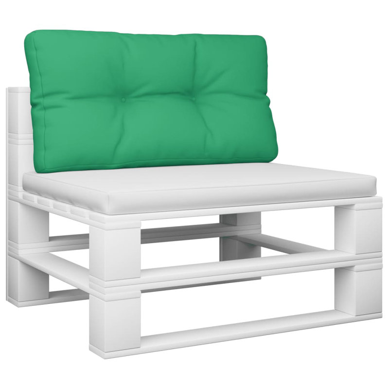 vidaXL Pallet Cushion Green 31.5"x15.7"x4.7" Fabric, 31.5" H x 15.7" W x 4.7" D, Green