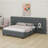 Upholstered Platform Bed With Big Headboard-557304104-557304105
