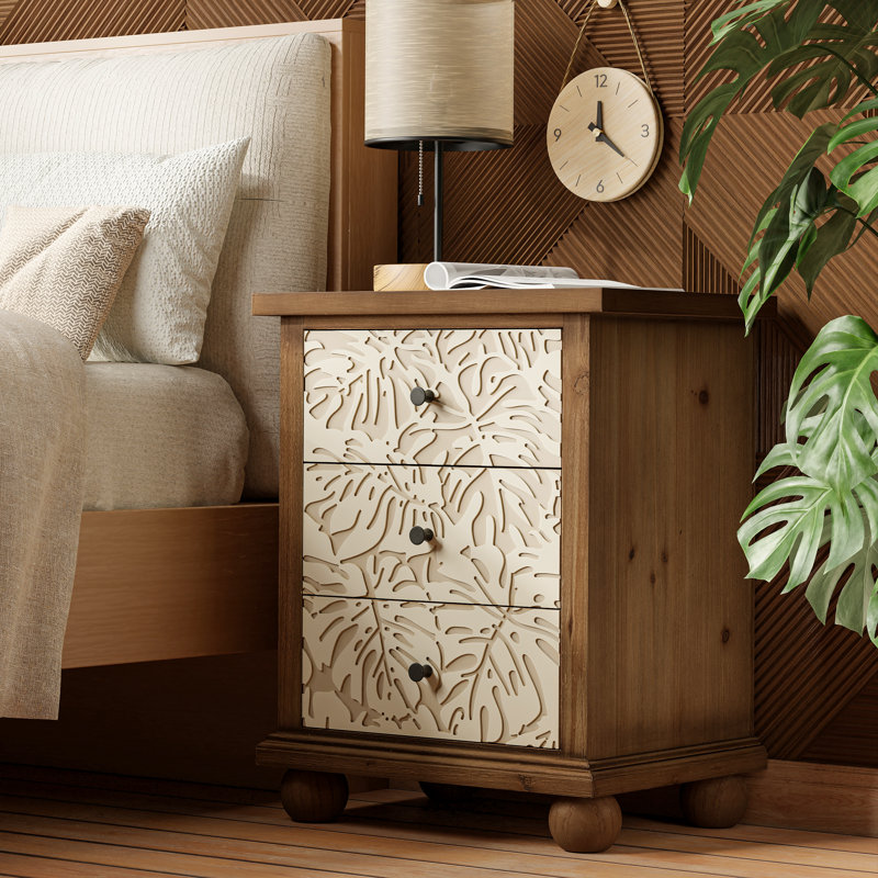 Marro 3 Drawer Bedside Table