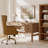  Hoai 55'' W Transitional Rectangular Executive Desk with Hidden Drawers and Concealed Cable Hole and Solid Wood Legs-903928989
