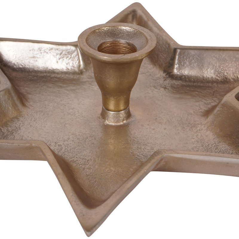 2 Piece Aluminium Tabletop Candlestick Set