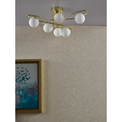 Rochdale Glass Semi Flush Mount