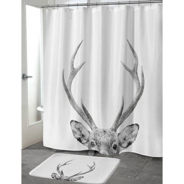 Bless International Shower Curtain With Hooks Included 