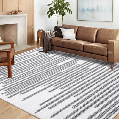 Lothair Washable Striped Indoor Rug