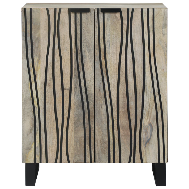 60cm Solid Wood Sideboard, White