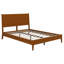 Structure de lit moderne en bois rustique, lattes de bois stables et support en métal-130090540-130090541