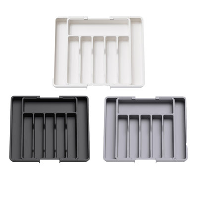 Adjustable Expandable 8 Slot Flatware Drawer Organizer Silverware Organizer For Kitchen Utensils