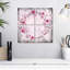 "Flower Pink Flower Wreath", ensemble de 4 reproductions sur toiles par Pink Sherbet-93058199