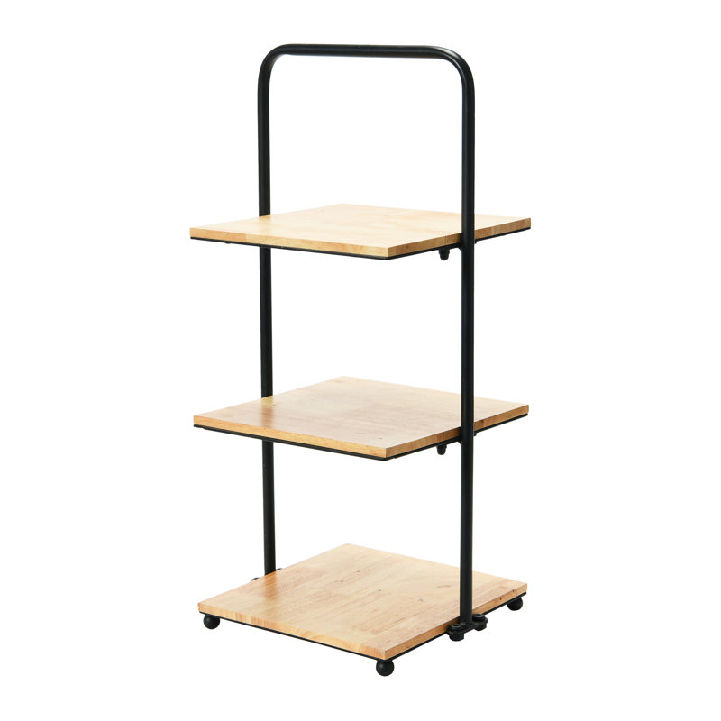 Plateau décoratif moderne avec 3 tablettes, Noir