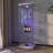 Quick - Assembly White Glass Display Cabinet 48.97" Tall, 1 Door 3 Shelf, Adjustable Lighting, For Showcasing Action Figures Shelf Tempered H, 16.51" L, 14.67" W, Led Lights, Easy To Clean, Office