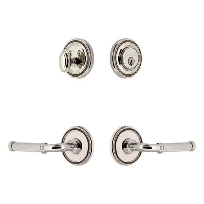 Soleil Rosette Complete Entry Set with Single Cylinder Deadbolt and Soleil Lever