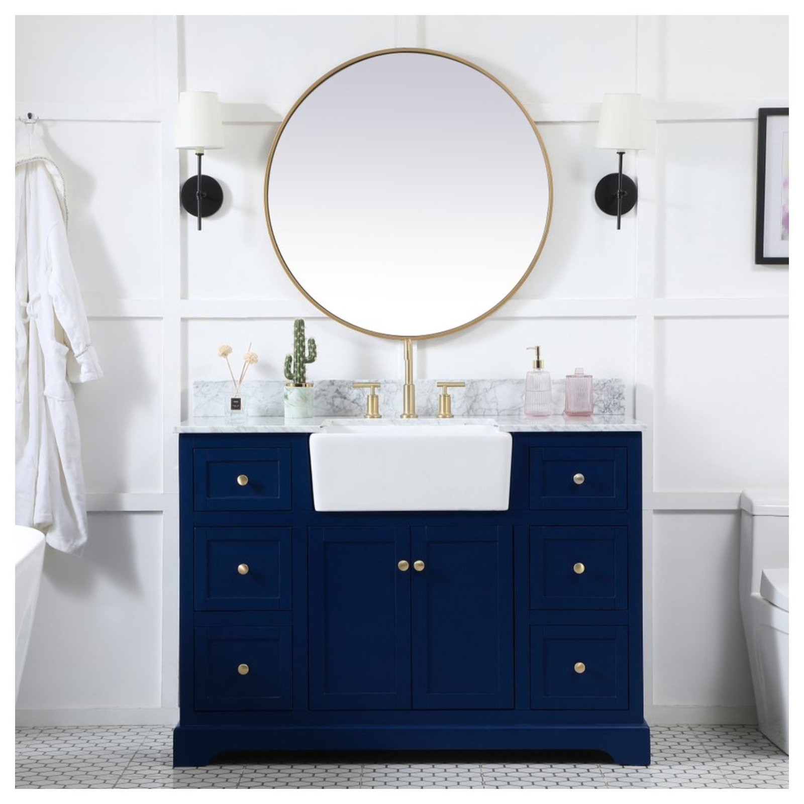 Pardue 48'' Single Bathroom Vanity, Blue