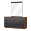 Kayner Dresser With Mirror - Charcoal