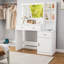 Coiffeuse contemporaine avec tiroir et interrupteur spacieux avec tablettes cachées pour la chambre à coucher