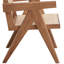 Fauteuil d'appoint beige et naturel