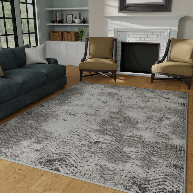 Tapis d'intérieur en polypropylène tissé à la main Sabera, Rectangle 6 pi 7 po x 9 pi 2 po