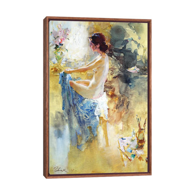 Nude Model In The Artist Studio by Igor Zhuk - Painting on Canvas
