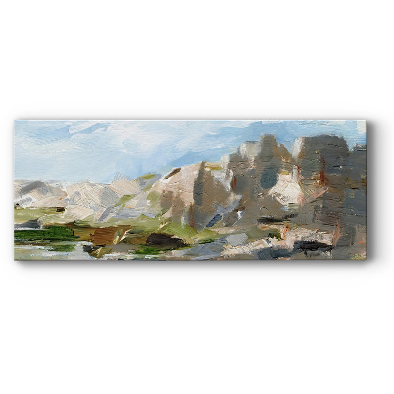 Falaises de l'Ouest II sur toile, H 20 po x l 50 po x P 1,5 po