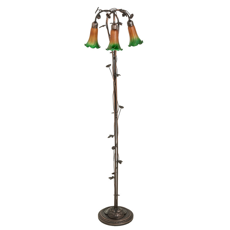 Sinagra Floor Lamp, Amber/Green