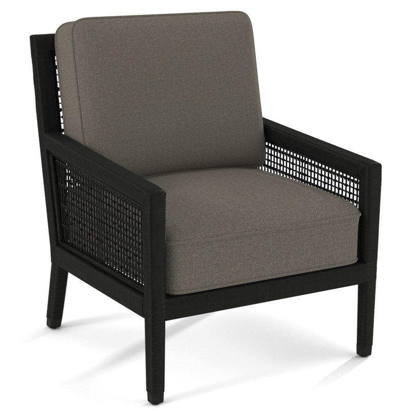 Fauteuil Harper de 28 po de largeur, Performance gris sucre; 0863-84, Noir antique