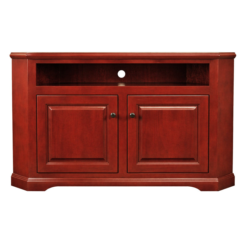 Inouye Unfinished Corner TV Stand for TVs up to 65", European Red