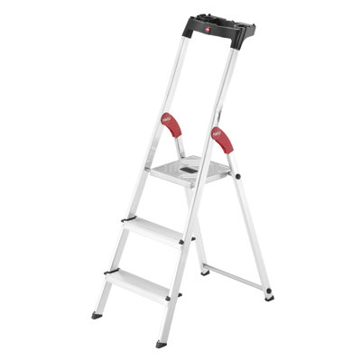 L60 3 - Step Aluminum Lightweight Folding Small Step Ladder