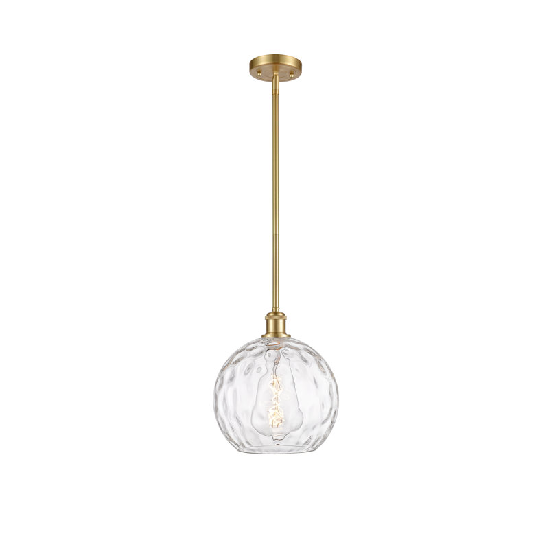 Luminaire suspendu sphérique 1 lumière Cindi, H 13 po x l 10 po x P 10 po, DEL, Or satiné