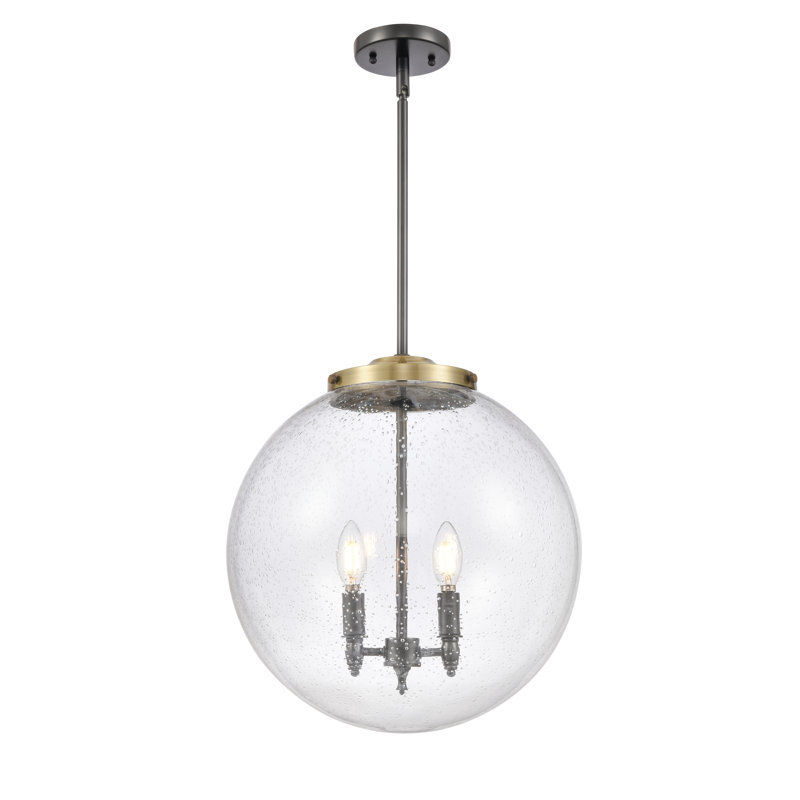 Frederick 3 - Light Statement Pendant, Black Antique Brass, 17" H x 16" W x 16" D