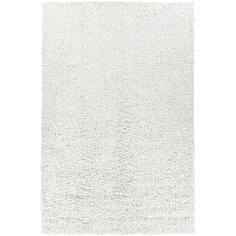 Tapis blanc à poils longs Jolynn, Rectangle 9 pi x 13 pi