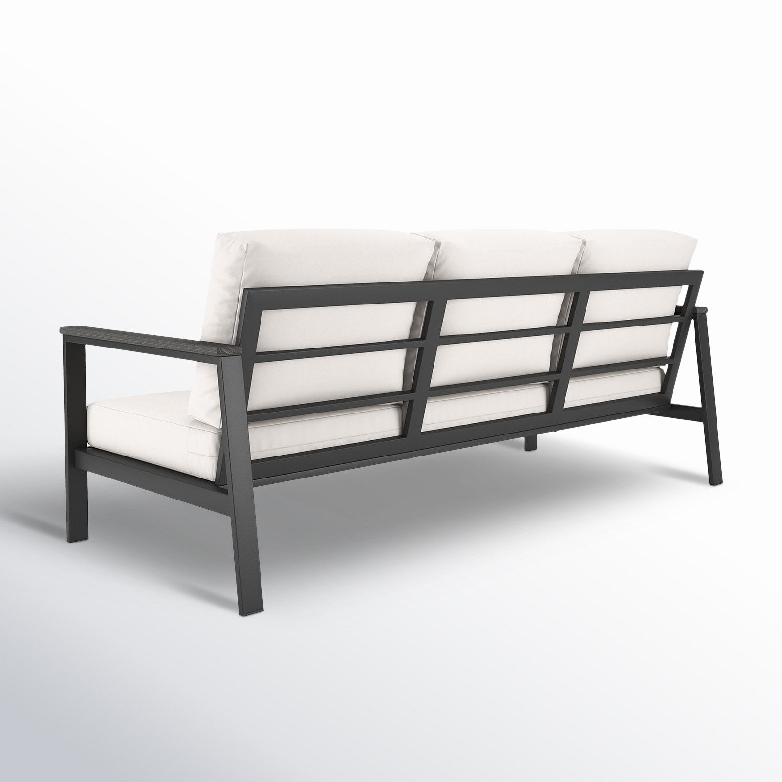 Townsend 80" Sunbrella® Patio Sofa, Sunbrella Canvas Natural, Yes, Black