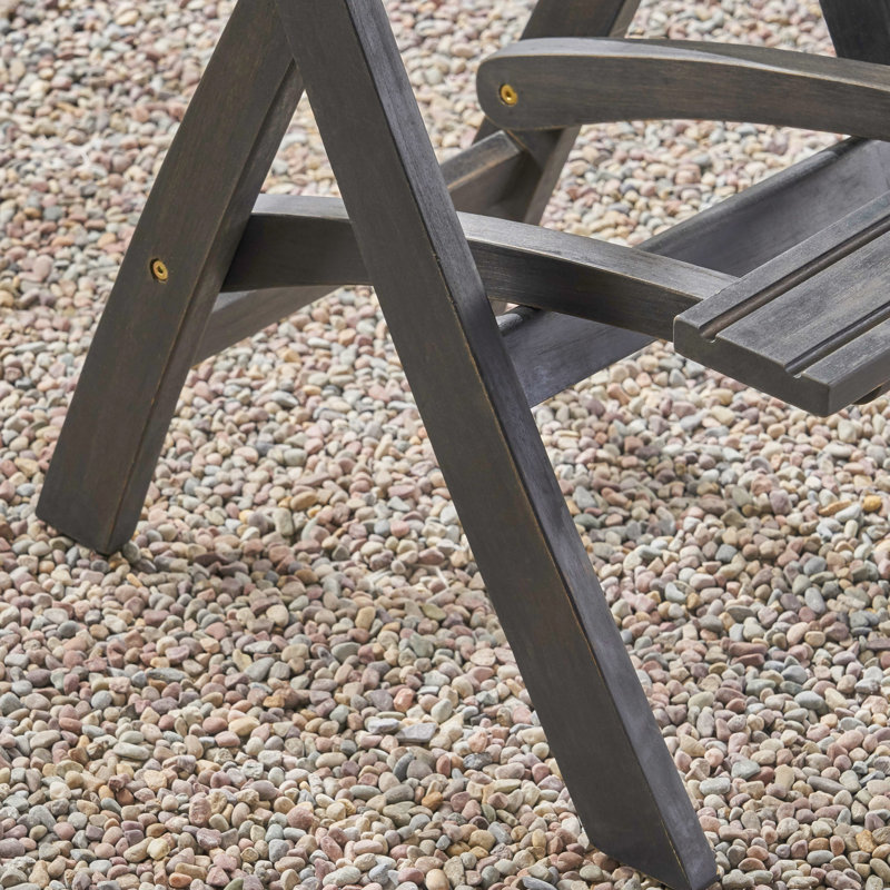 Table d'extérieur minimaliste gris foncé - Structure en bois pour espaces gris, tendance