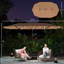 Parasol à double face, parasol à double face avec base, parasol de patio avec lumières solaires à DEL