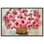 Art floral coloré sur toile avec pivoines roses par Hokku Designs