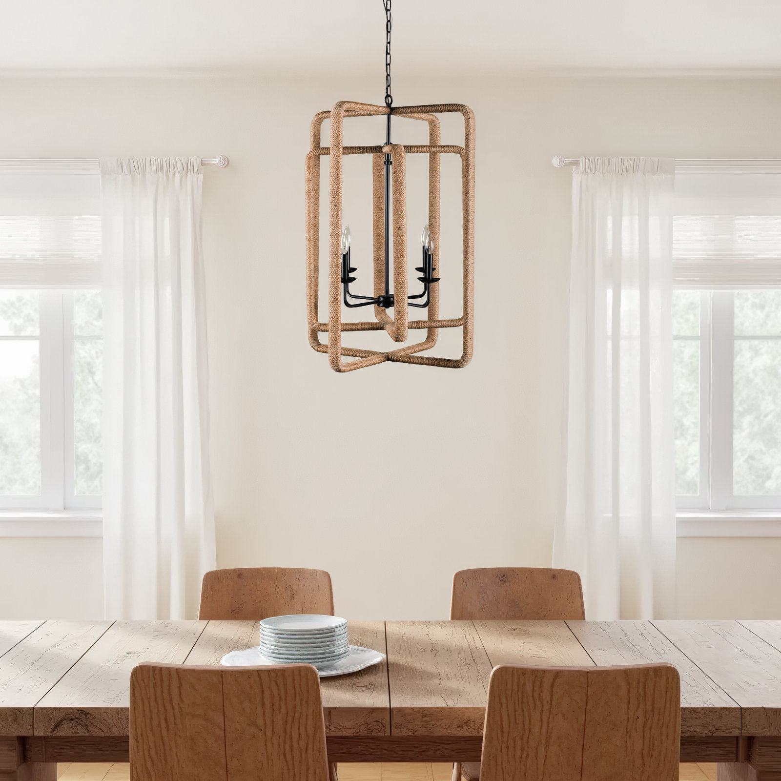 Cale Iron 4-Light Chandelier