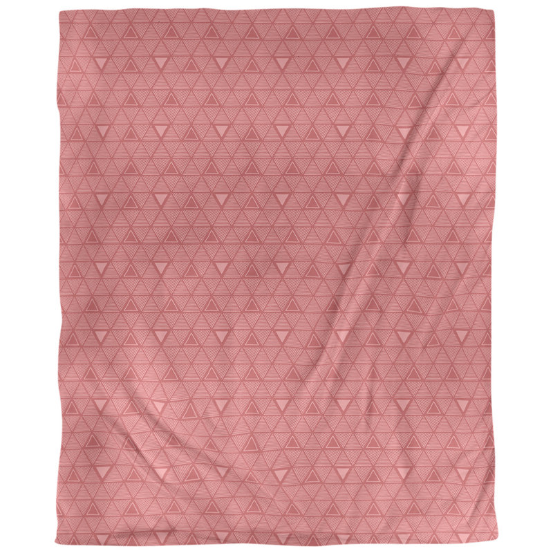 Tissu de triangle dessiné à la main, Rouge, L 58 po x l 36 po, Sergé de coton