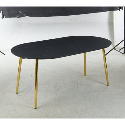 Table extensible, table à manger, table de bureau, table basse, pieds en métal, plateau en bois aggloméré