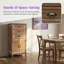 Armoire de rangement en bois rustique avec porte découpée et tiroirs Unavela-256856504