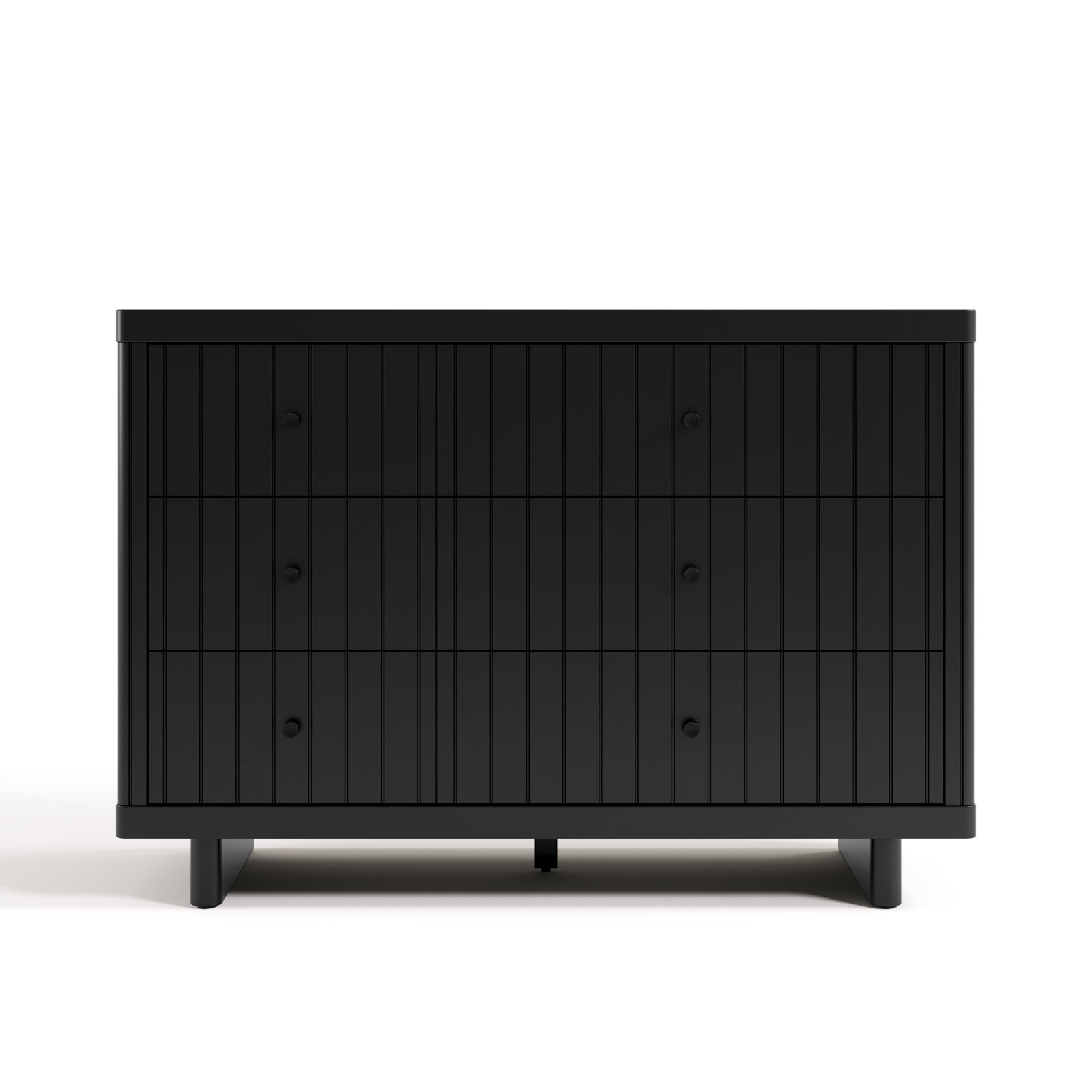 Kyoto Wood 6-Drawer Dresser, Black