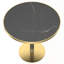 Table de salle à manger ronde ronde et moderne avec plateau en faux marbre, assemblage facile et structure en métal robuste pour une salle à manger élégante-1958986442