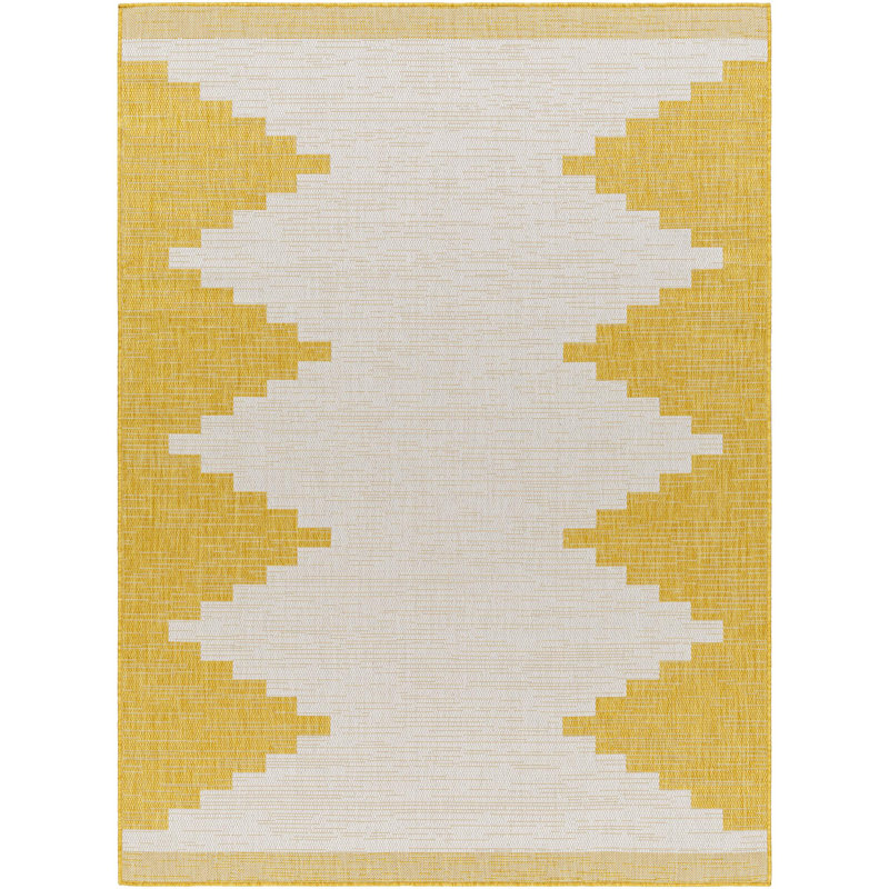 Granby Yellow Outdoor Area Rug, Rectangle 2' x 2'11"
