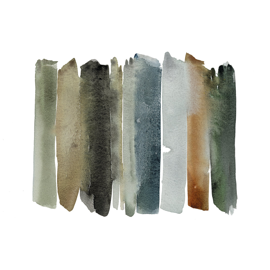 " Nature Colors Watercolor Strokes " Painting Print Wrought Studio™ 