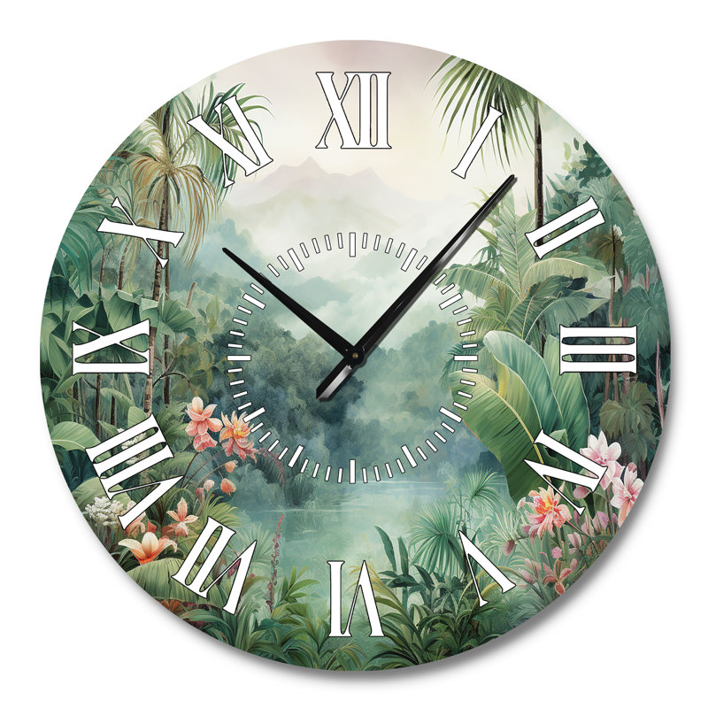 Horloge murale Tropical Wilderness Escape III, Grand