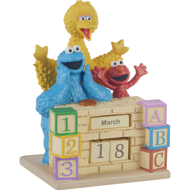 Calendrier perpétuel en résine Sesame Street