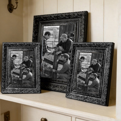 Cadre 3 pièces noir pour photos et cadeaux de 11 po x 14 po
