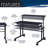 Rolling Writing Desk With Height Adjustable Desktop And Moveable Shelf-1966479103